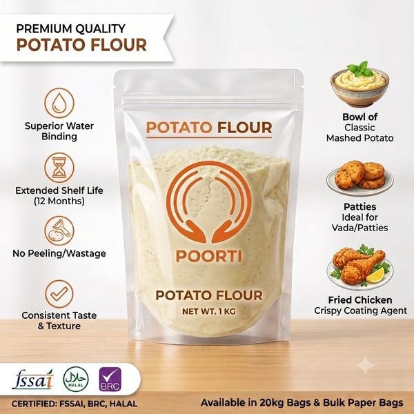Poorti potato flour, 1 kg pouch