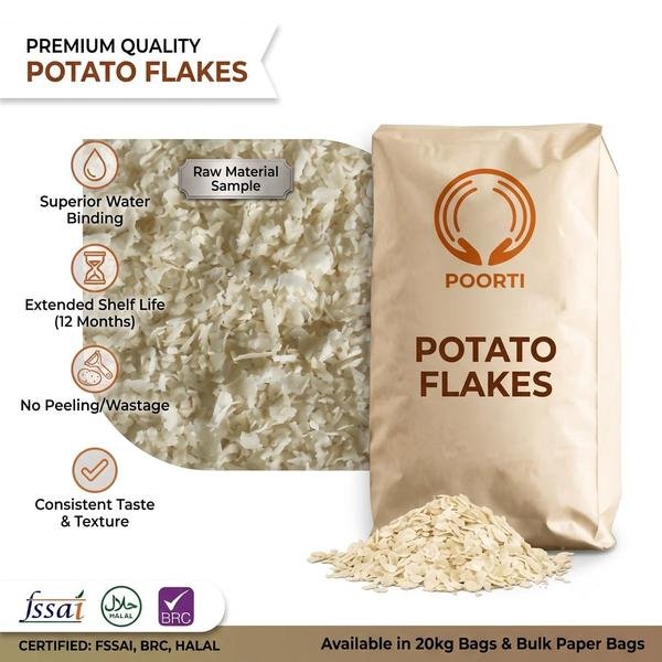 Poorti potato flakes, 20 kg bulk bag