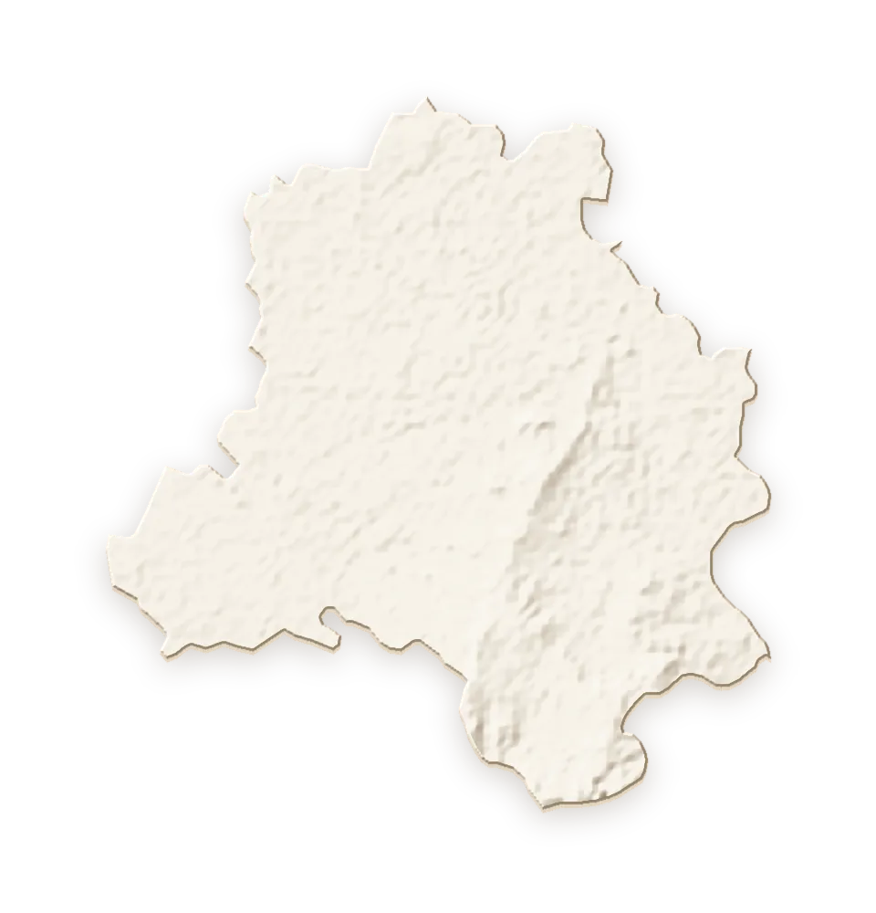 Shaded relief map of Delhi
