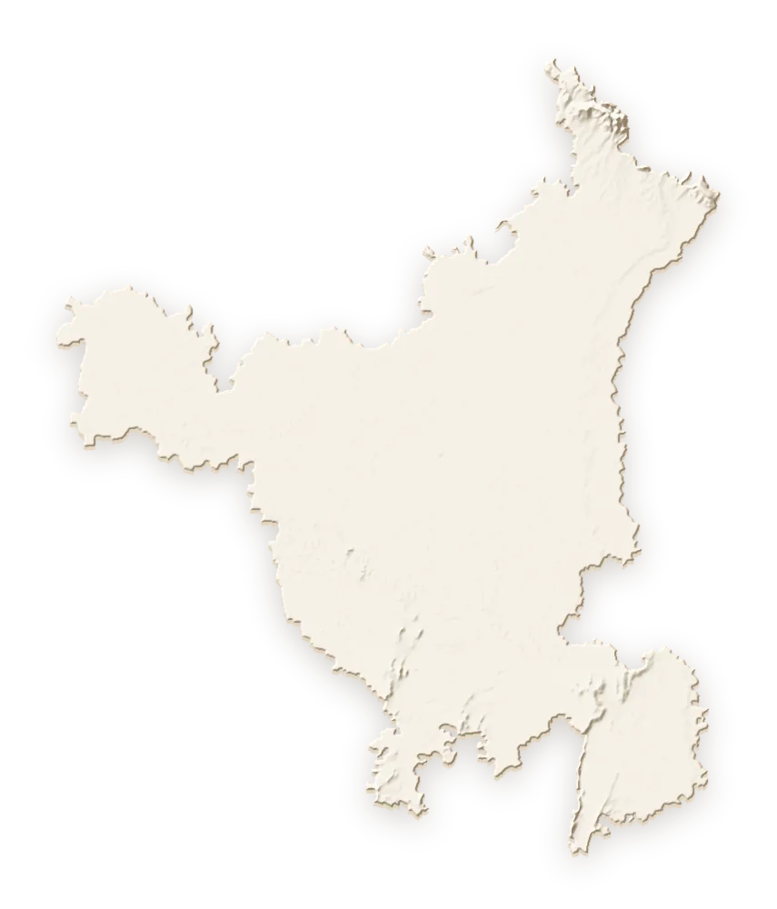 Shaded relief map of Haryana