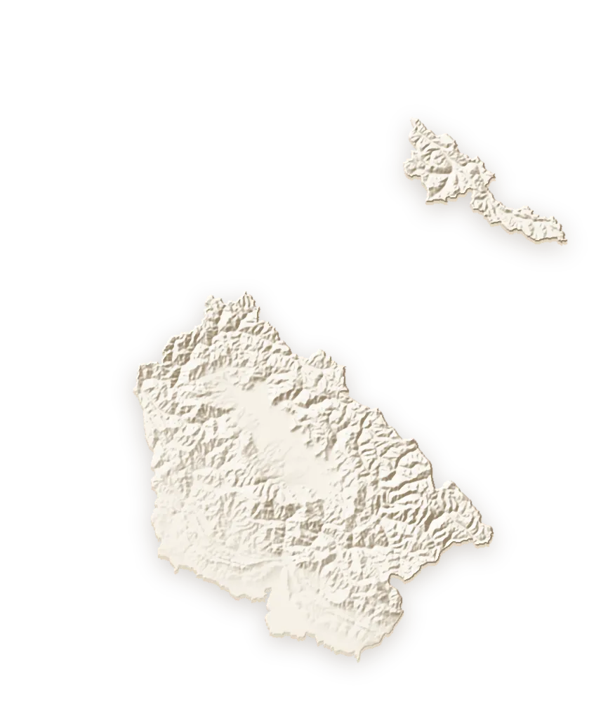 Shaded relief map of Jammu and Kashmir
