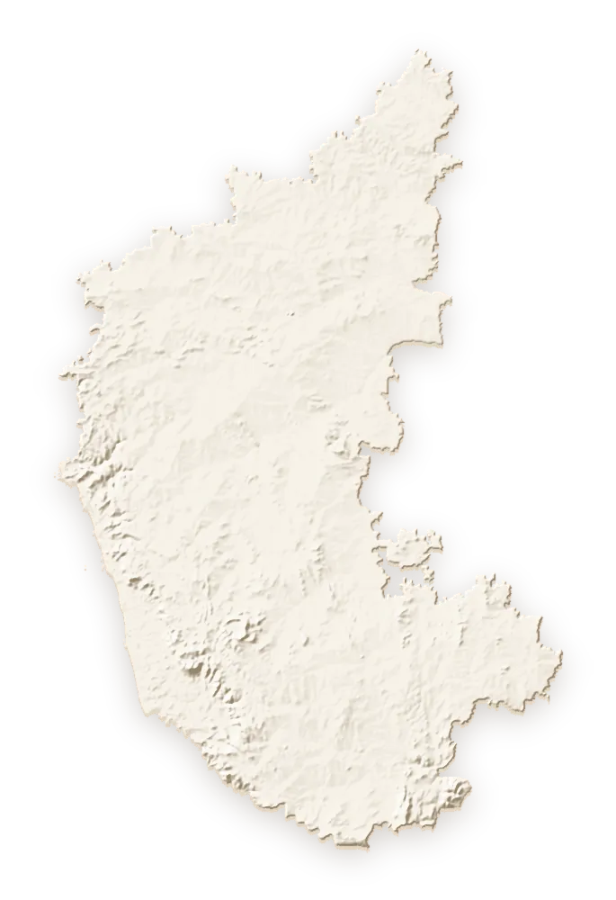 Shaded relief map of Karnataka