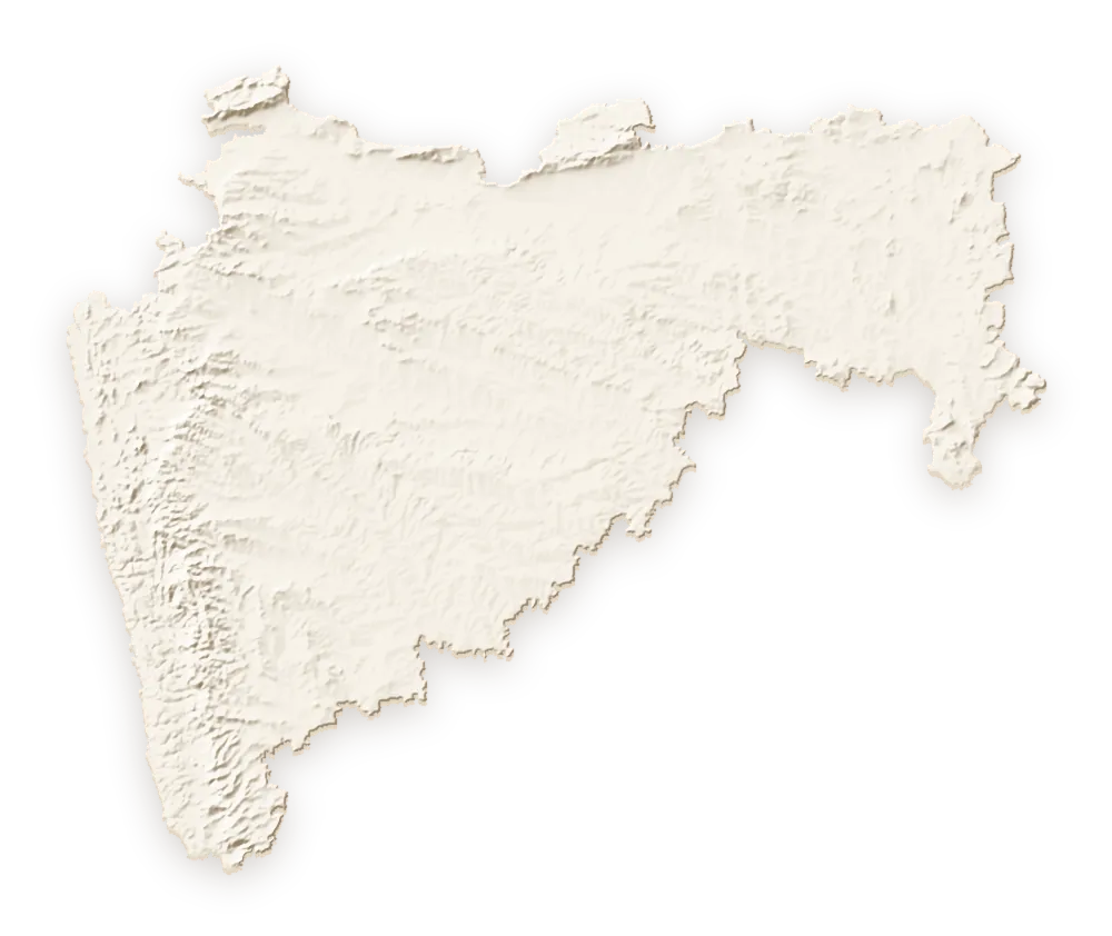 Shaded relief map of Maharashtra
