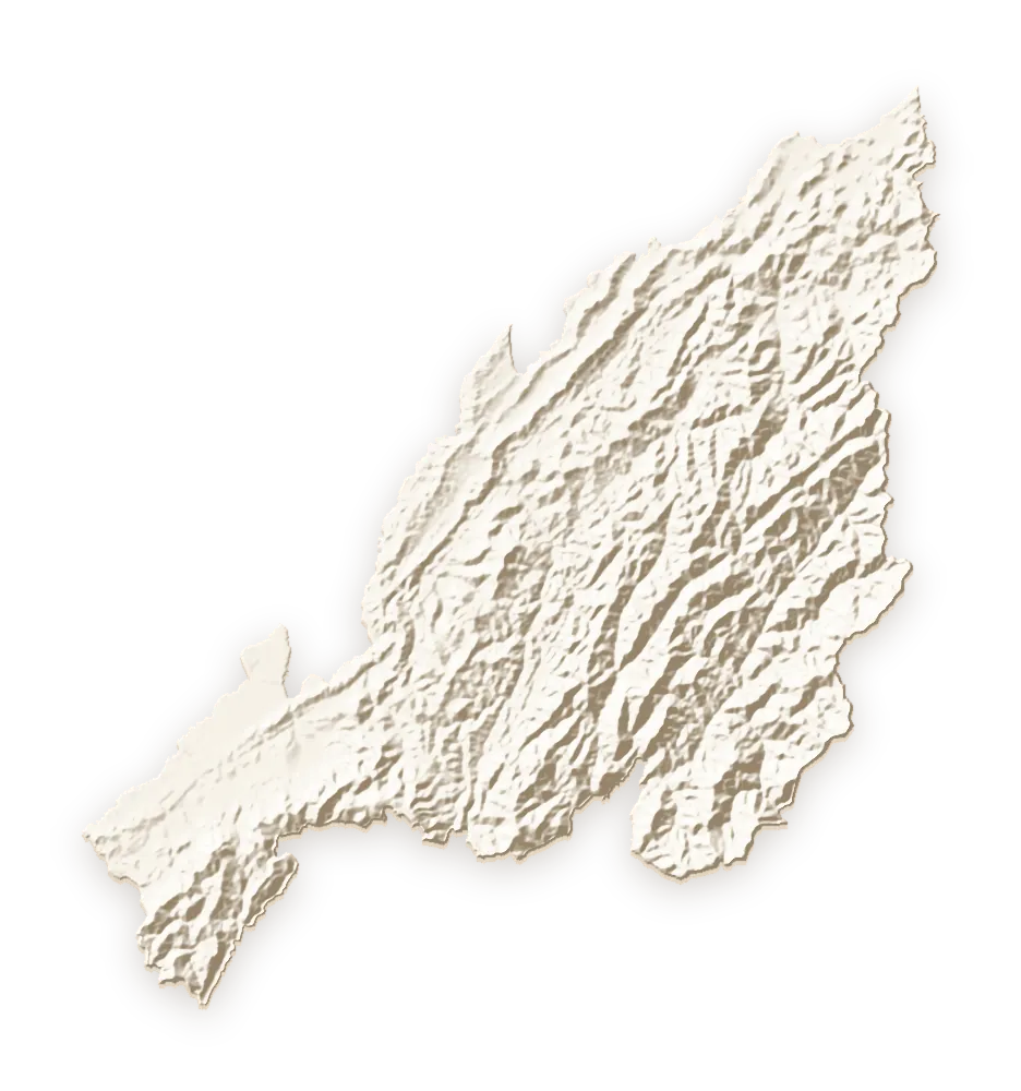 Shaded relief map of Nagaland