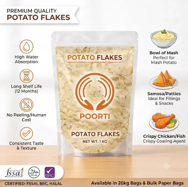 Potato flakes, 1 kg pouch